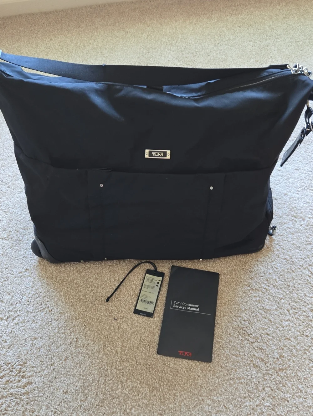 Tumi Black Women's Nylon Satchel with Front Pockets